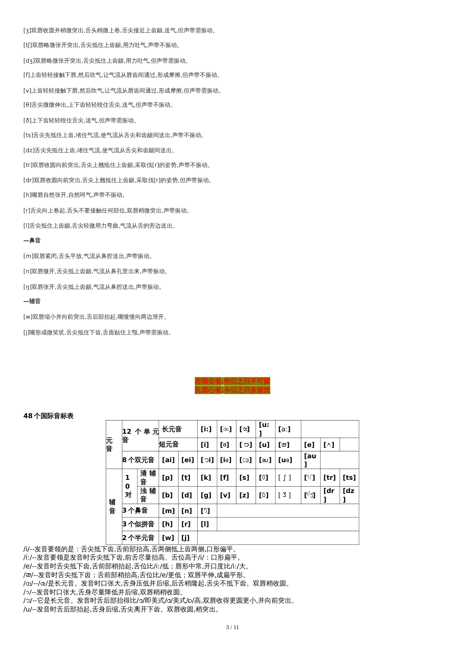 英语音标发音表及发音规则[共11页]_第3页