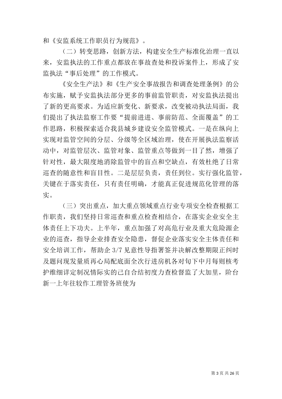 执法大队上半年安全生产工作总结_第3页