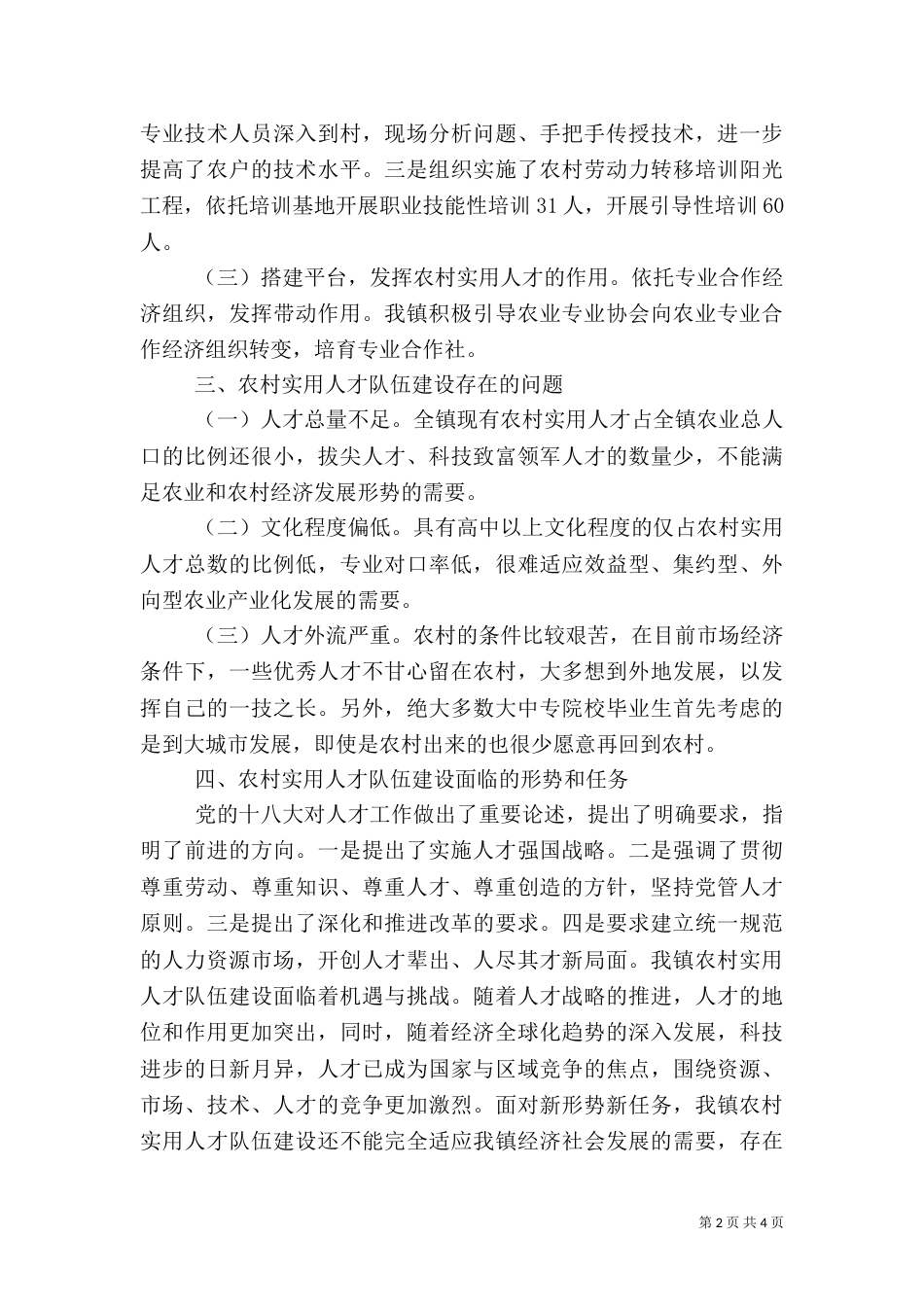 农村实用人才队伍调研报告（一）_第2页