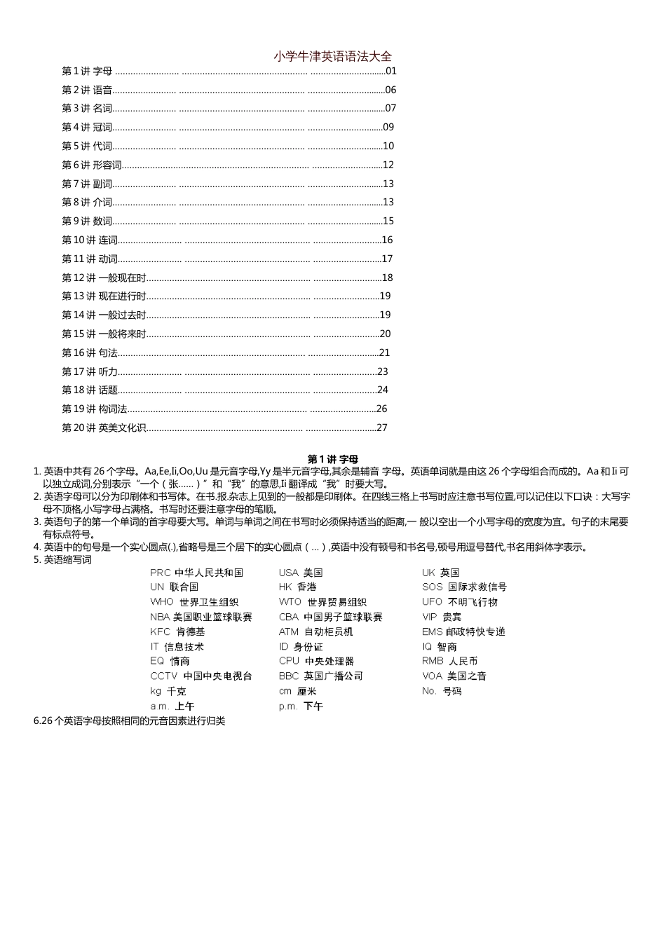 小学牛津英语语法大全精心整理版[共15页]_第1页