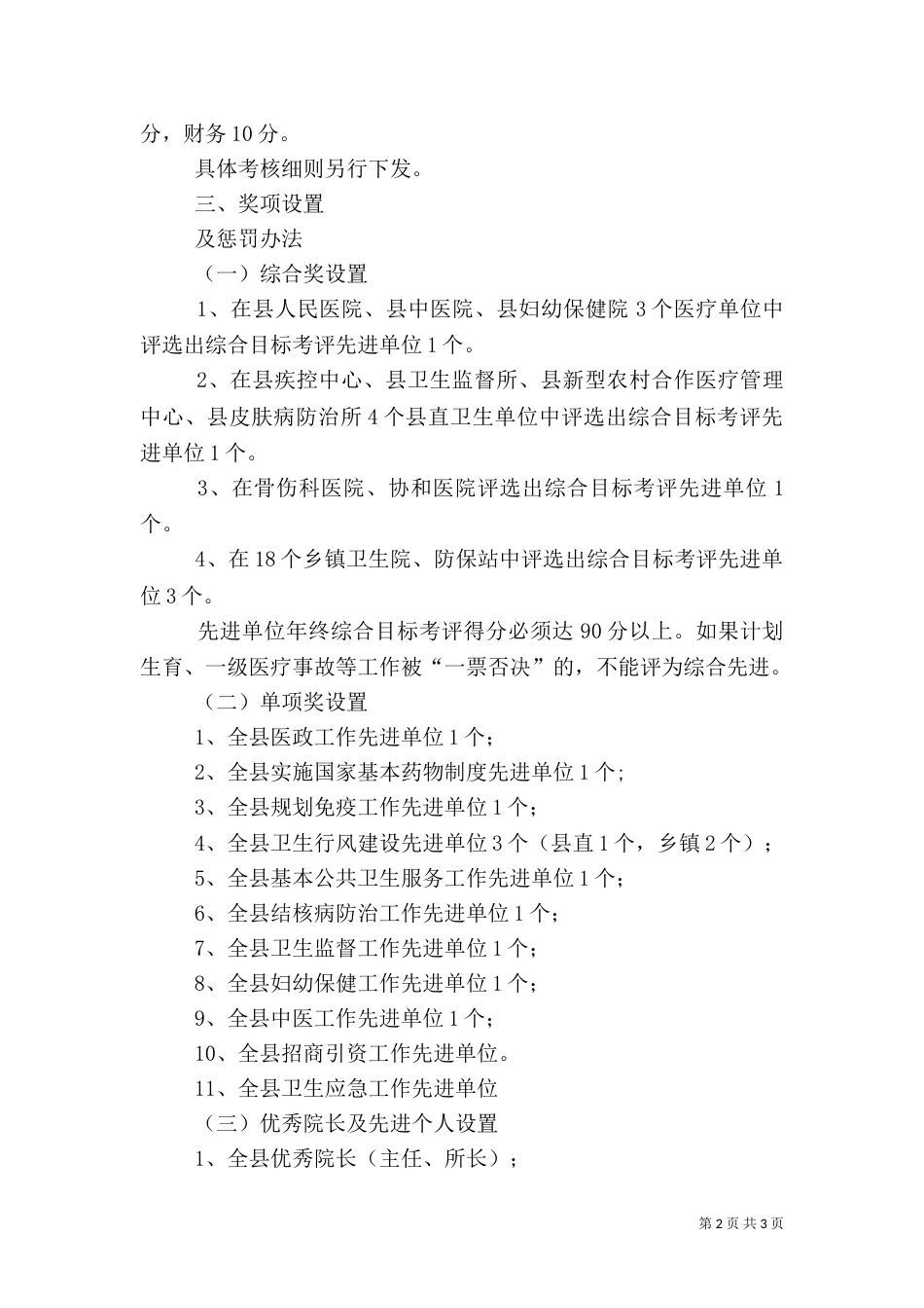 卫生局管理考核工作方案（一）_第2页