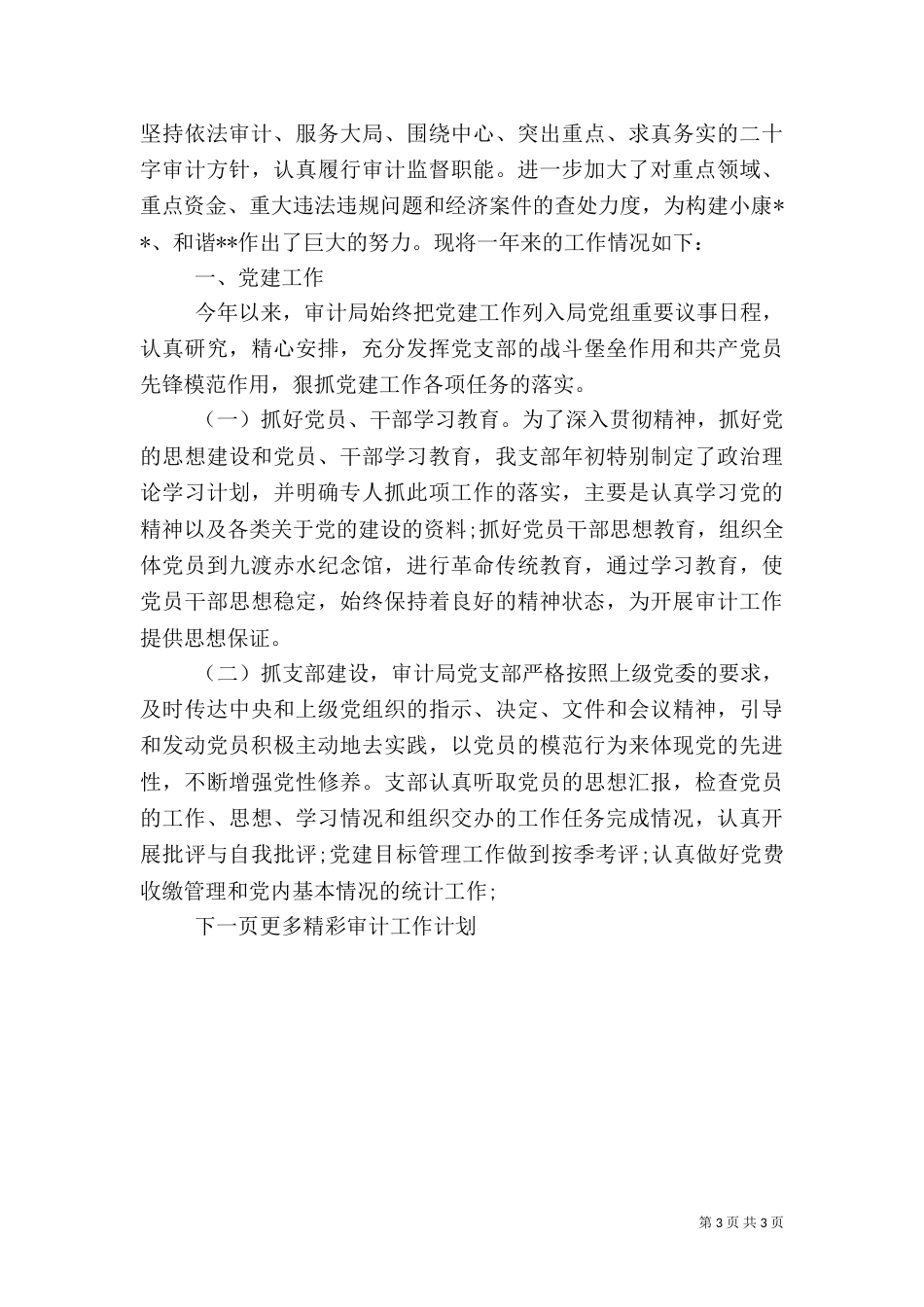 审计计划与工作总结_第3页