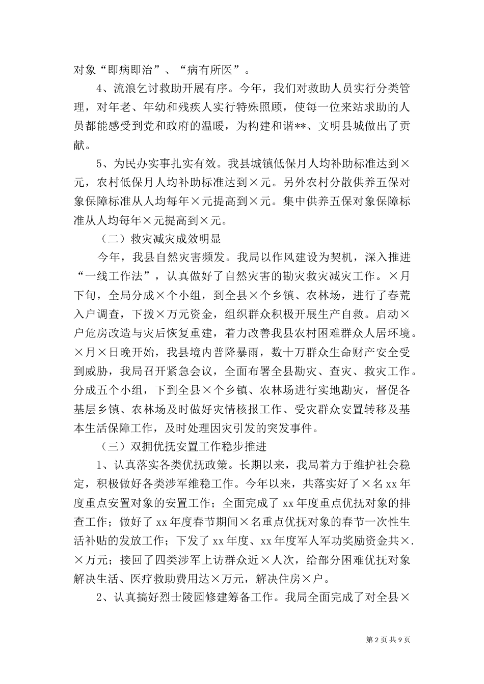 民政局工作总结 -总结_第2页