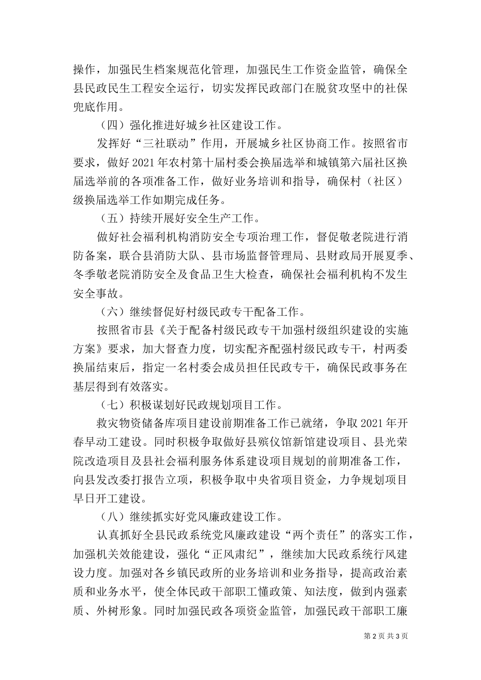民政局2021年计划（一）_第2页