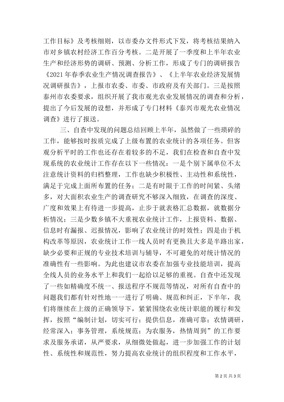 农业统计工作自查总结（四）_第2页