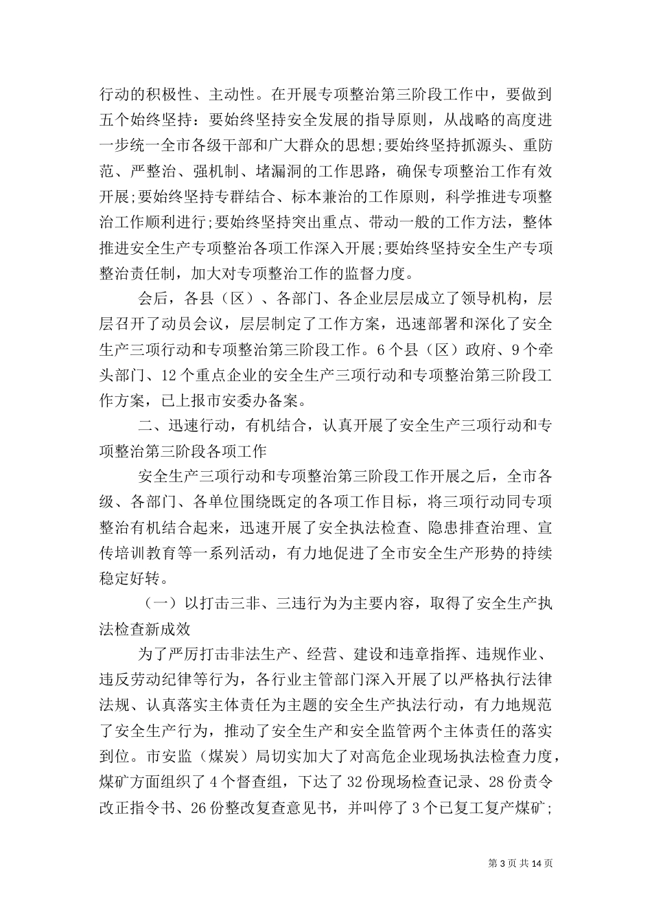安全生产整治年终总结_第3页