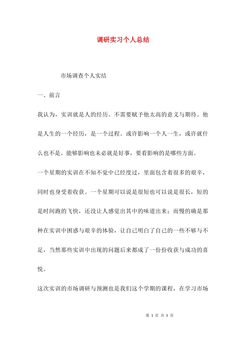 调研实习个人总结_第1页