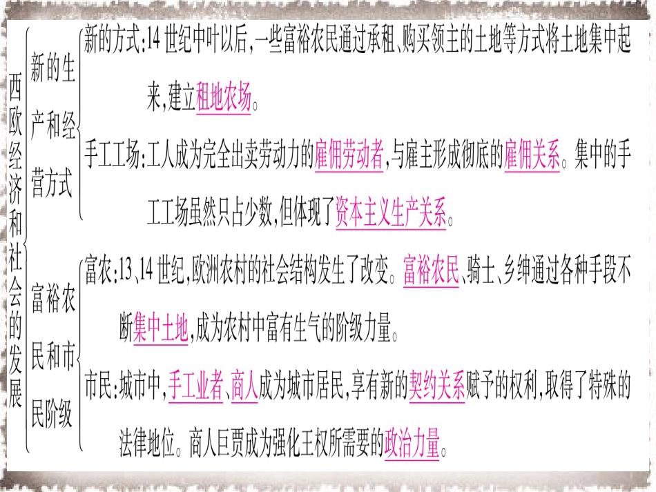 部编九年级历史上册 第5单元步入近代知识归纳习题课件_第2页