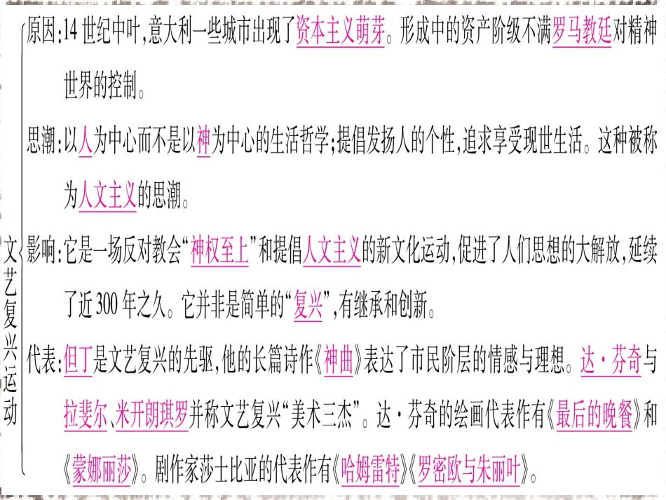 部编九年级历史上册 第5单元步入近代知识归纳习题课件_第3页