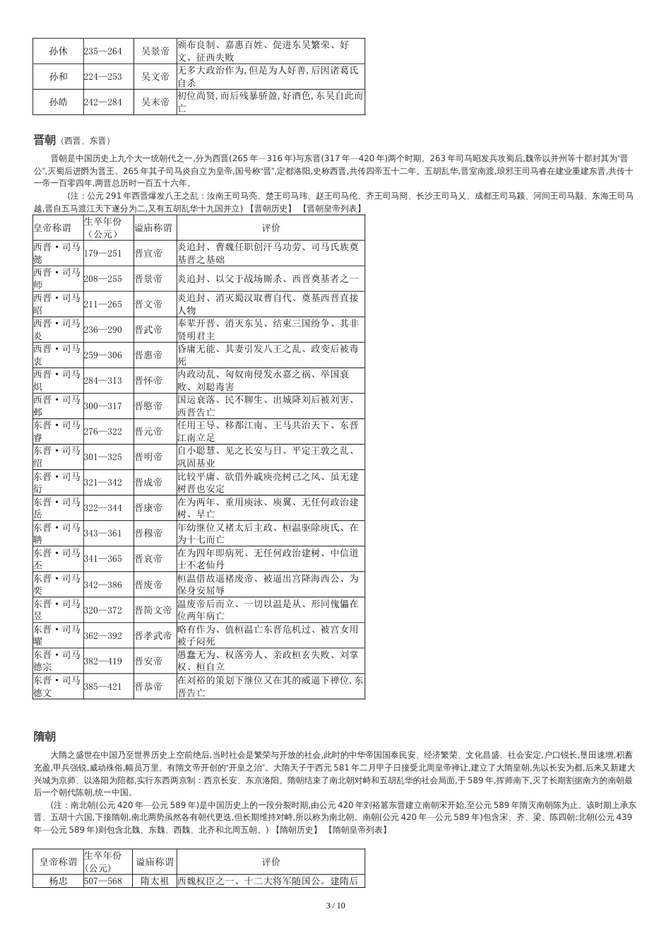 中国(秦～清)历代皇帝一览表及朝代简介[共13页]_第3页