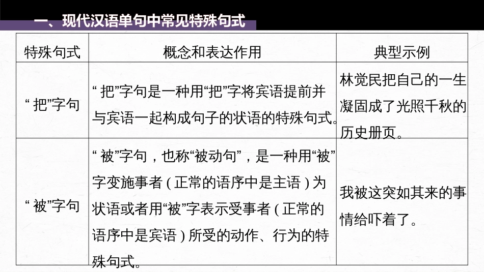 语文高考第1部分 语言策略与技能 特别知识清单(二)  句式知识_第3页