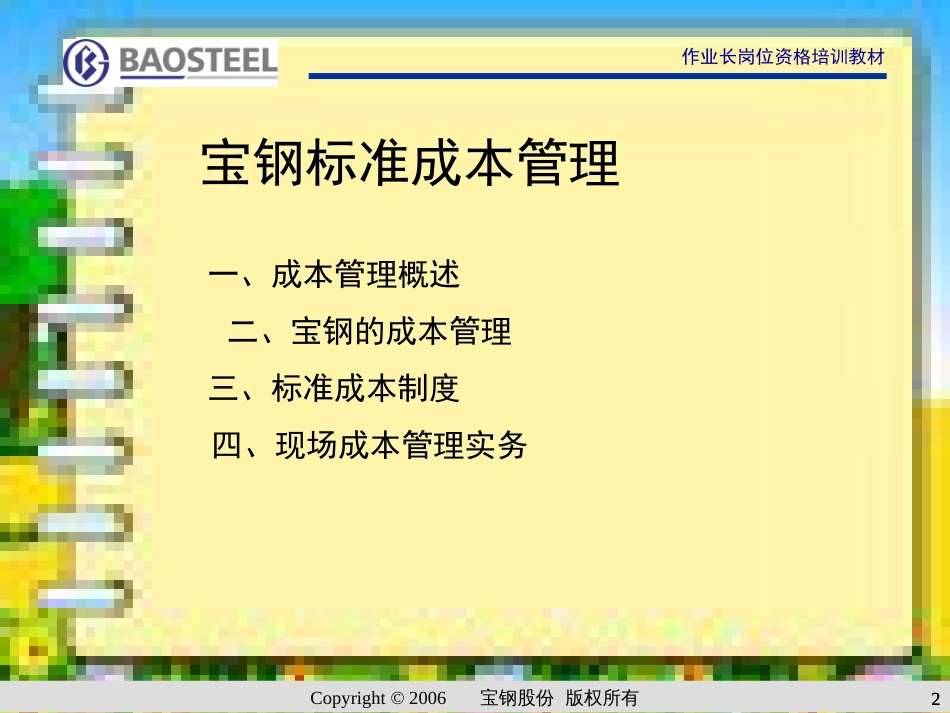 作业长制--宝钢标准成本管理[1][共73页]_第2页