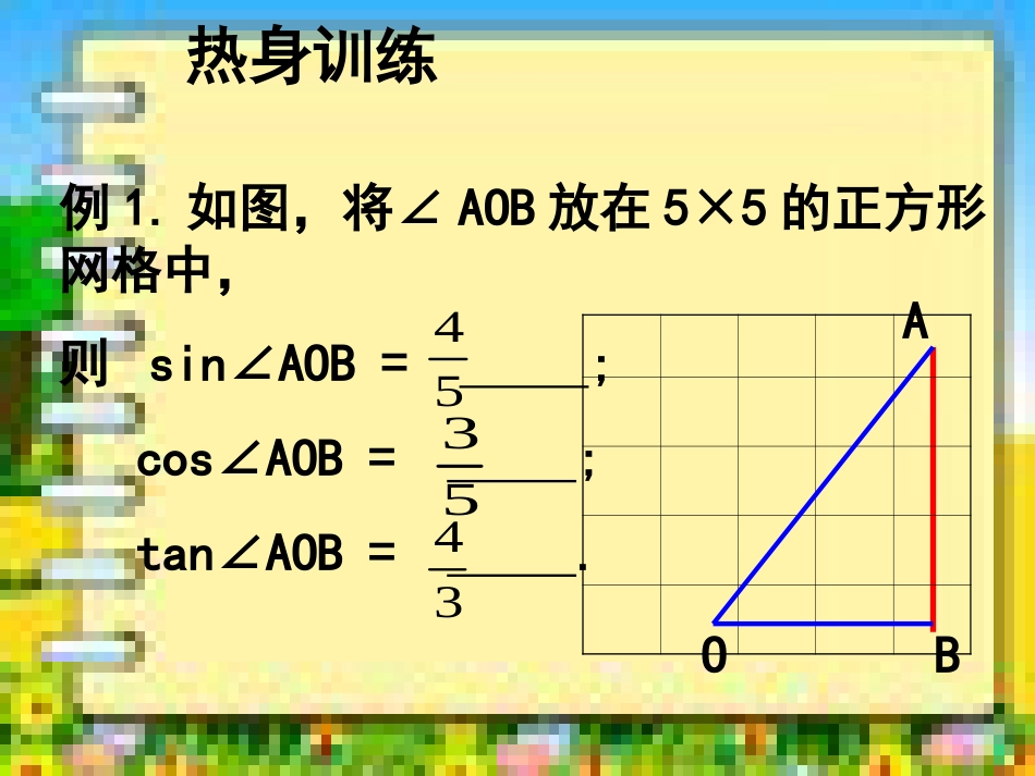 中考数学专题复习-锐角三角函数及解直角三角形课件(1)_第3页