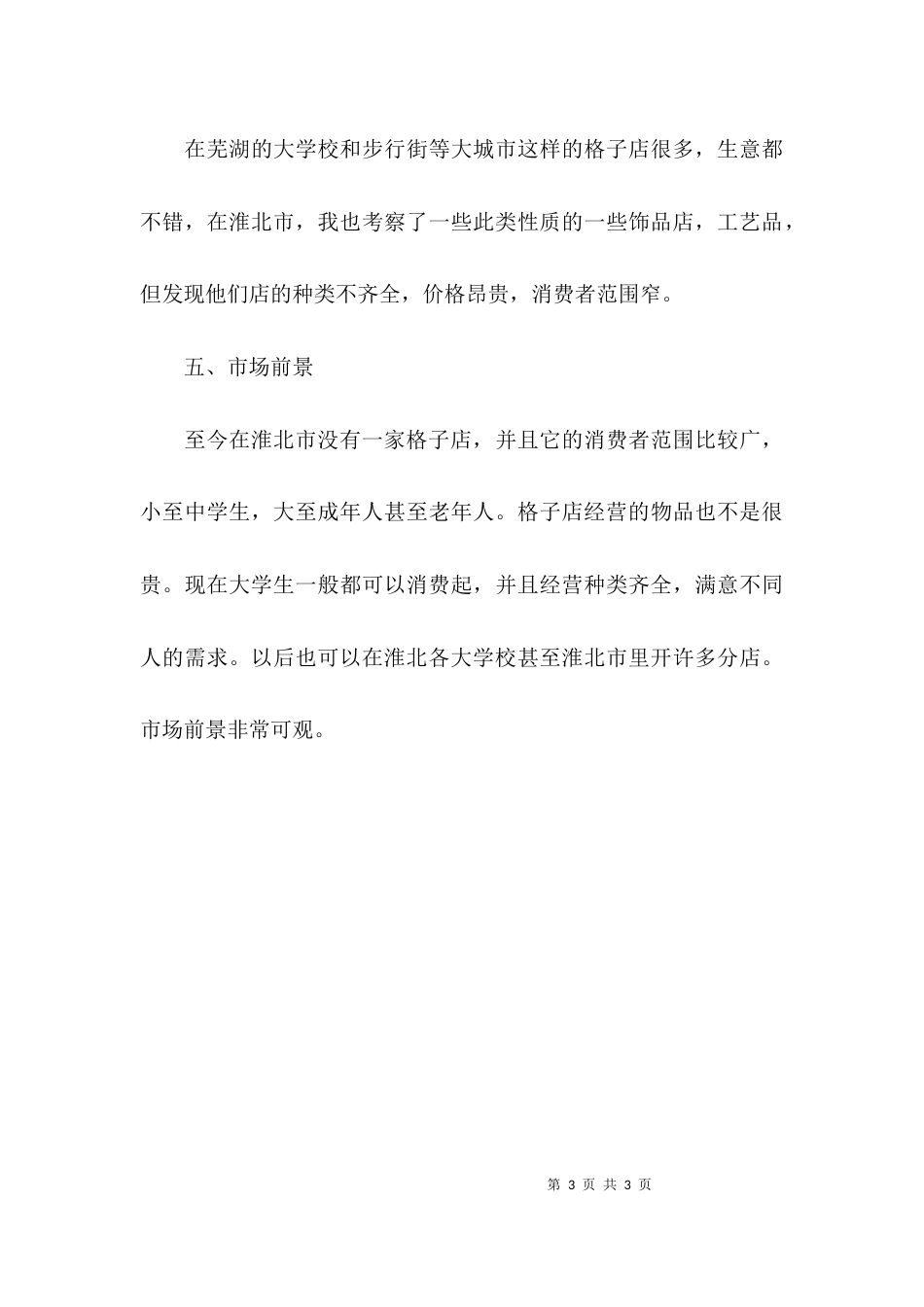格子铺创业计划书2021_第3页