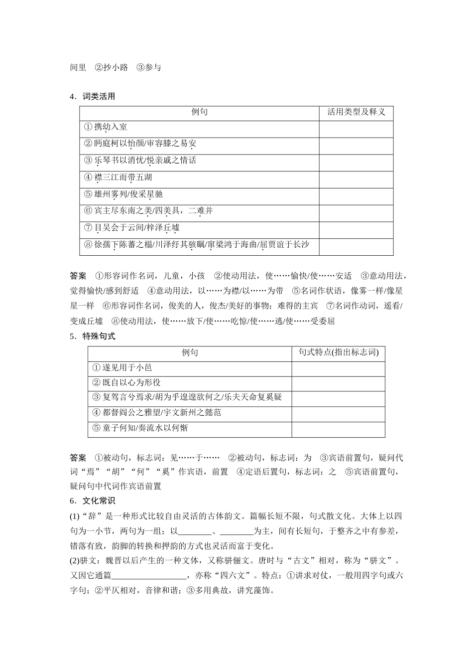 语文高考复习板块2 文言文阅读 学案26　《归去来兮辞并序》《滕王阁序》_第3页