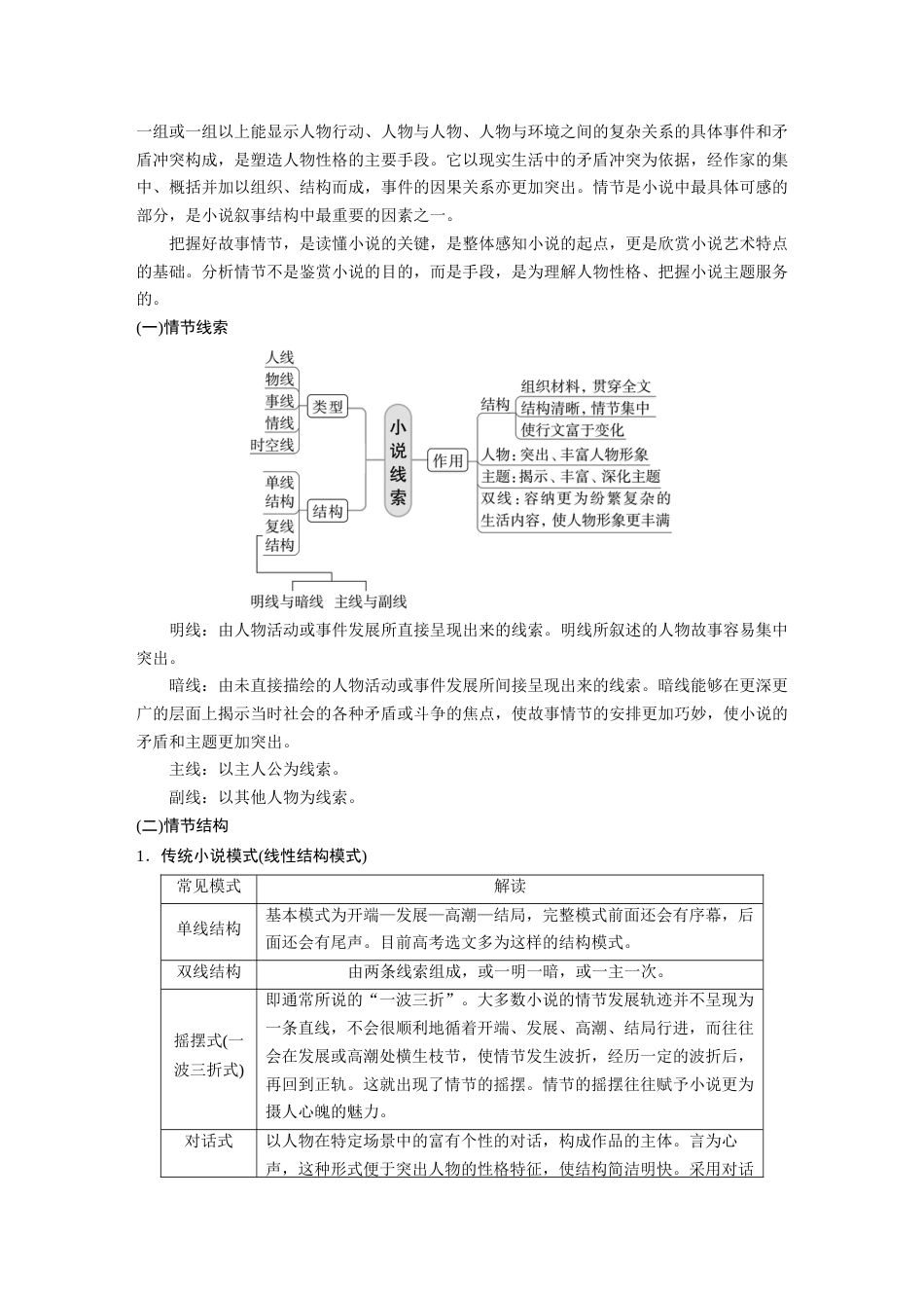 语文高考复习板块7 小说阅读 学案52　精准分析情节结构—梳理文脉，扣住技巧_第3页