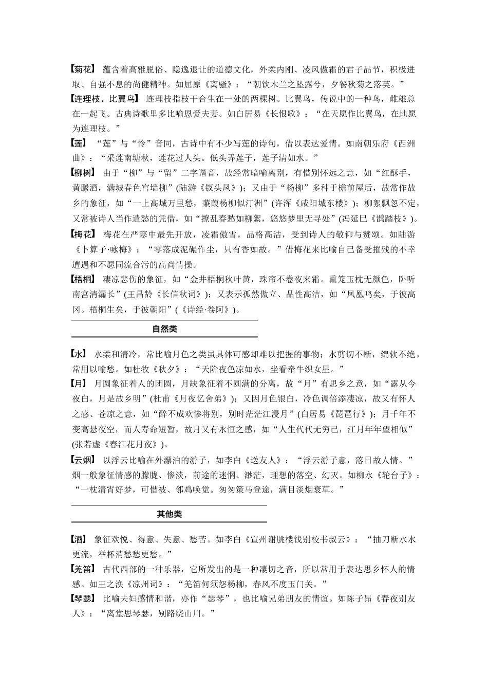 语文高考复习高考必背 识记6　古诗词常见意象解读_第2页