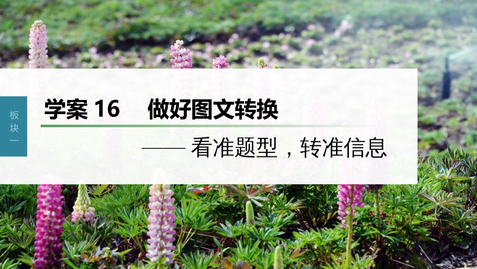 高中语文高考复习板块1 语言策略与技能 学案16　做好图文转换—看准题型，转准信息_第1页