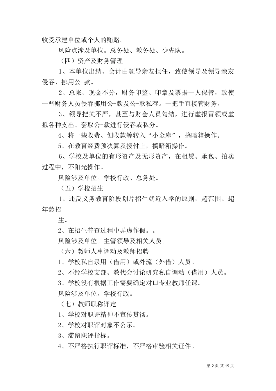 岗位风险点和防控措施_第2页