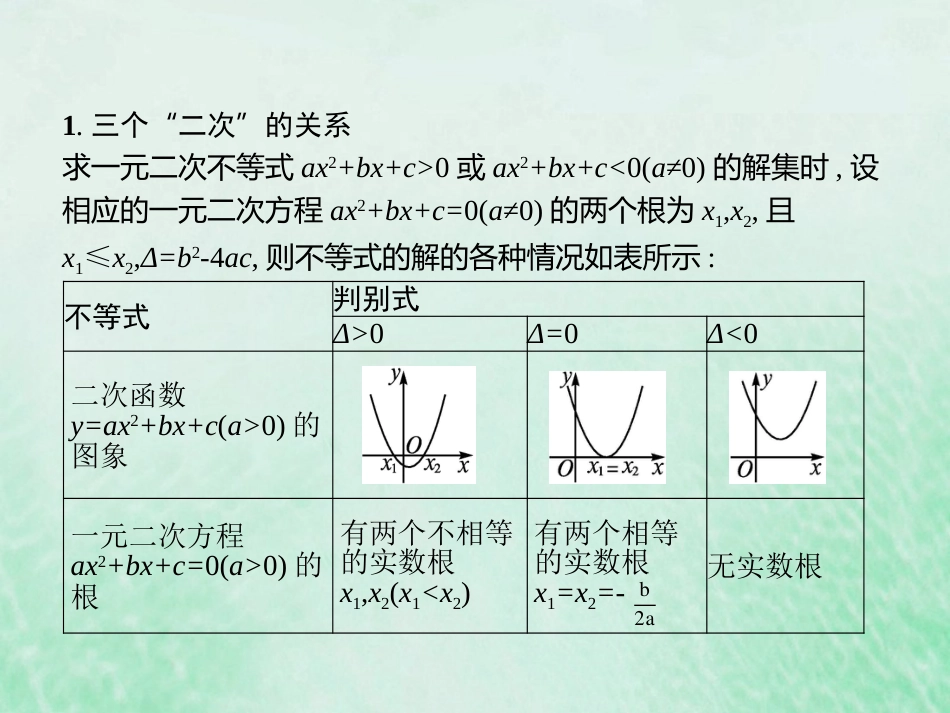 2023高考数学基础知识综合复习第3讲二次函数与一元二次方程 课件（共18张PPT）_第3页