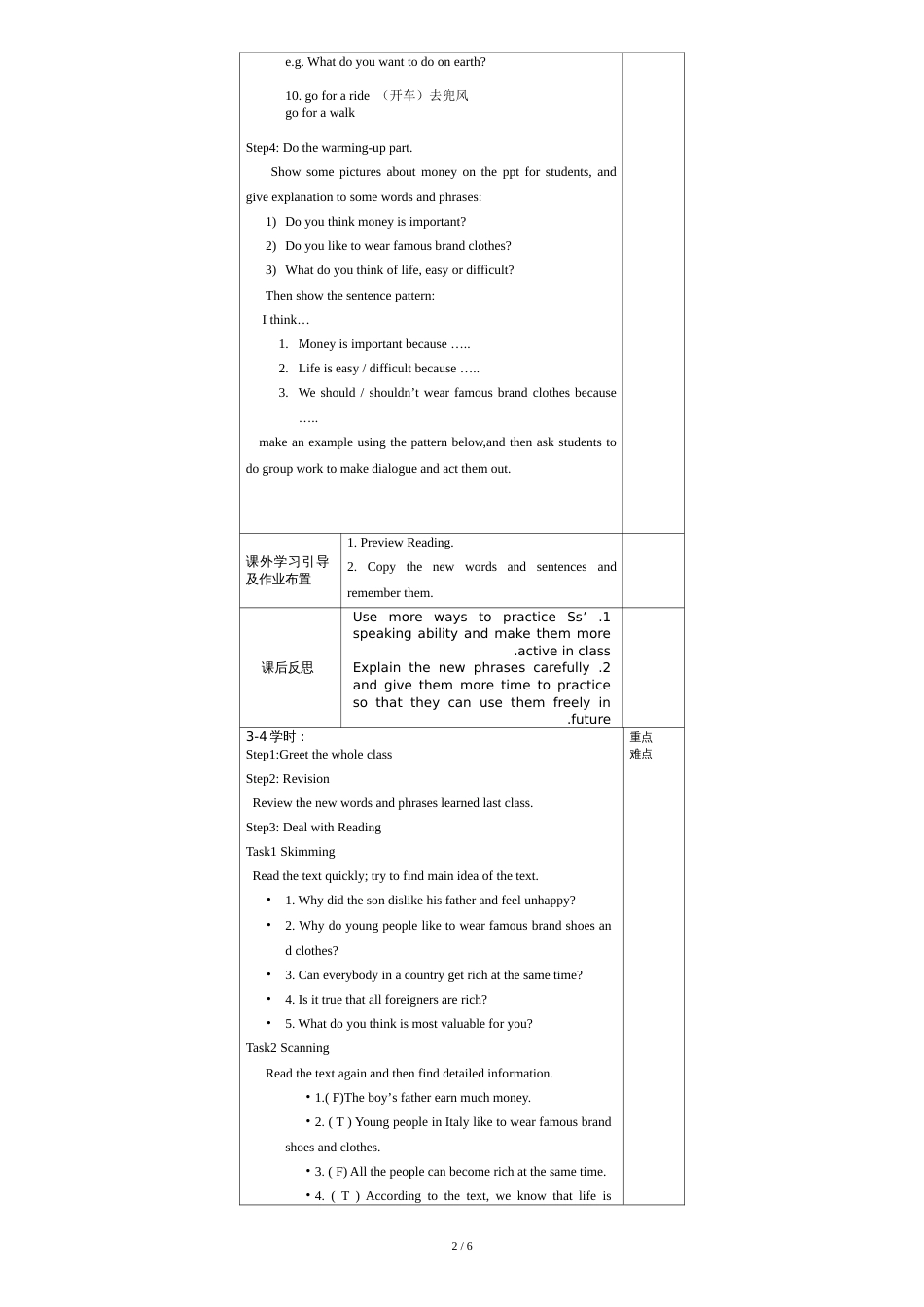 中职英语-基础模块(下)unit6全部教案[共7页]_第2页