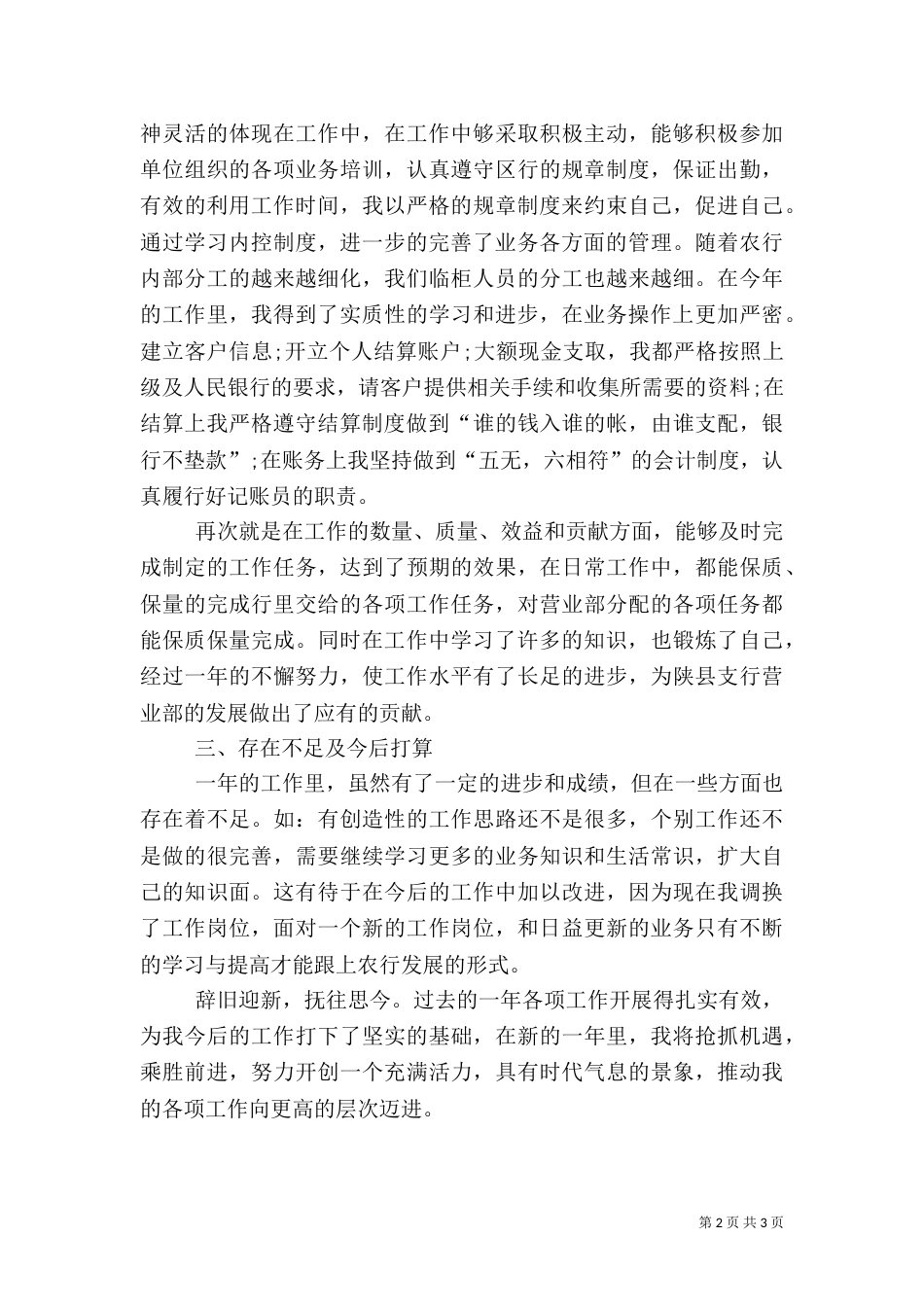 银行年终工作的总结范文1200字_第2页