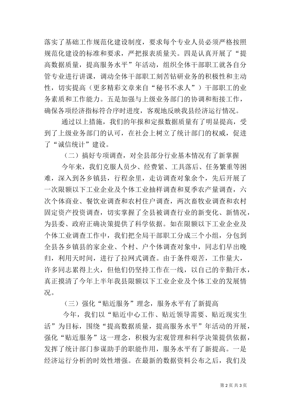 统计局××年工作总结_第2页