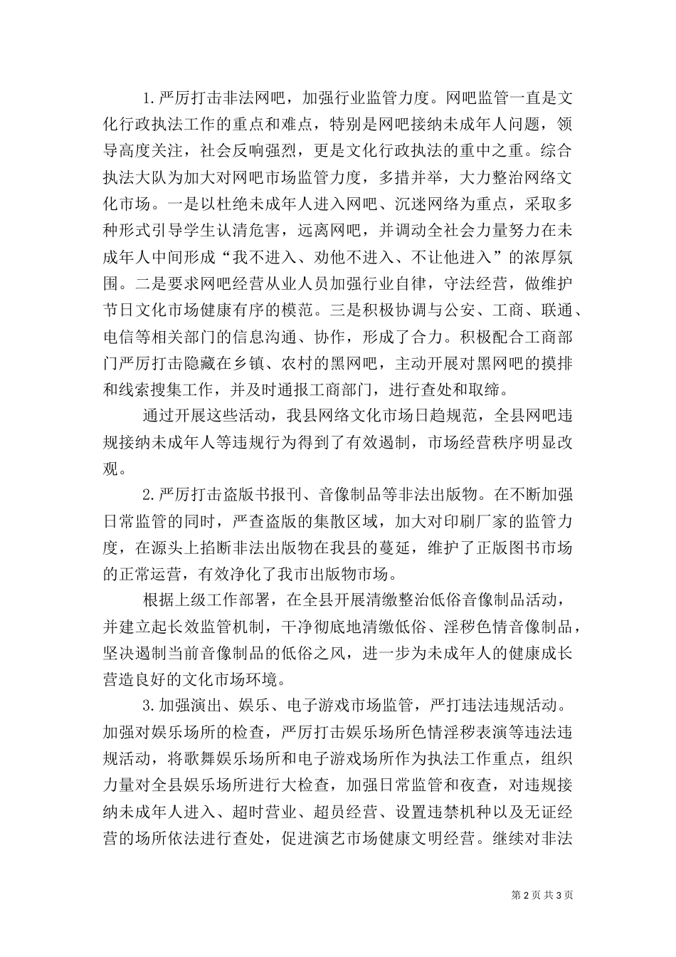 文化执法大队年终工作总结_第2页