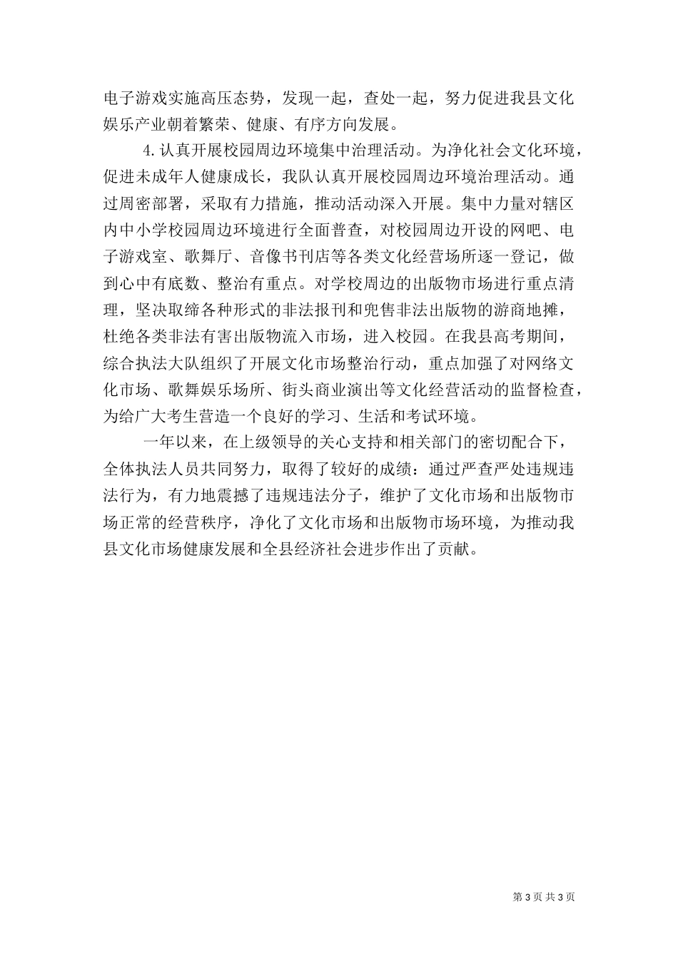 文化执法大队年终工作总结_第3页