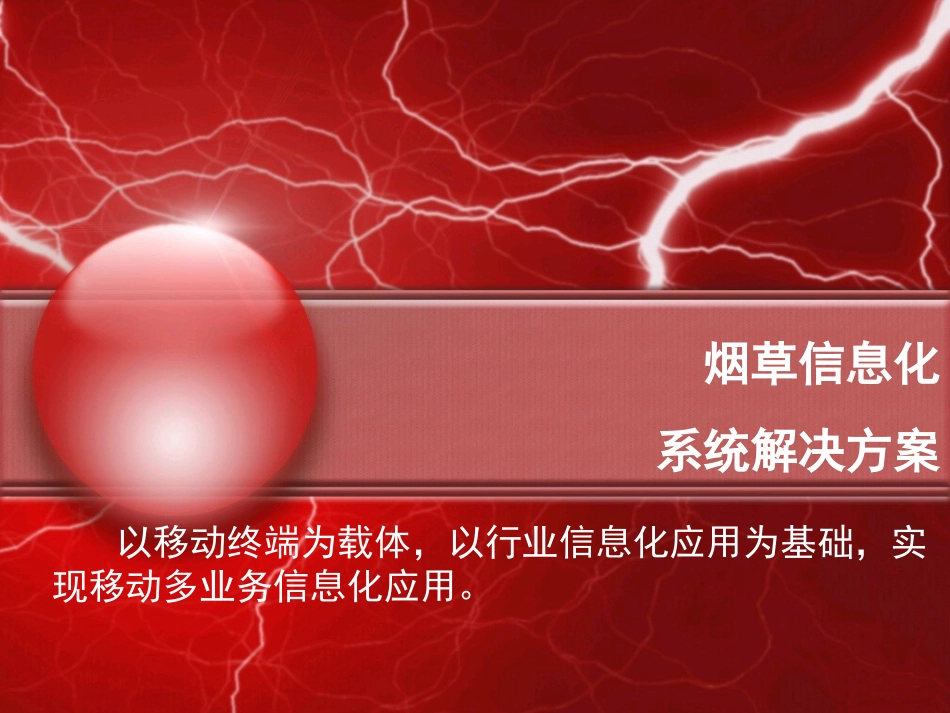 信息化系统烟草解决方案讲解_第1页