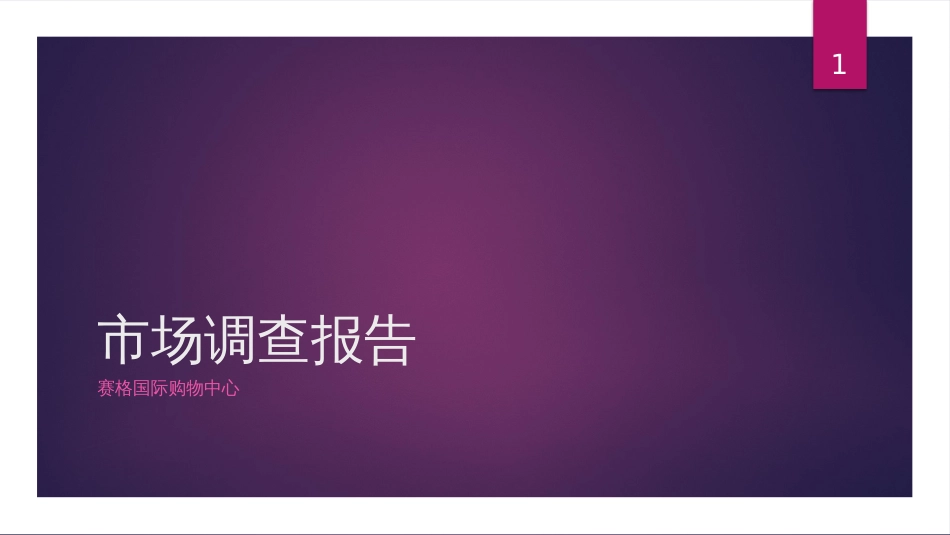 西安赛格国际购物中心市场调查报告(31页)_第1页