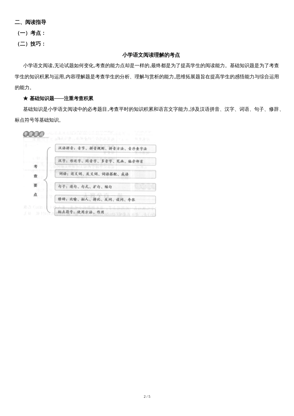 小学语文阅读理解的考点[共5页]_第2页