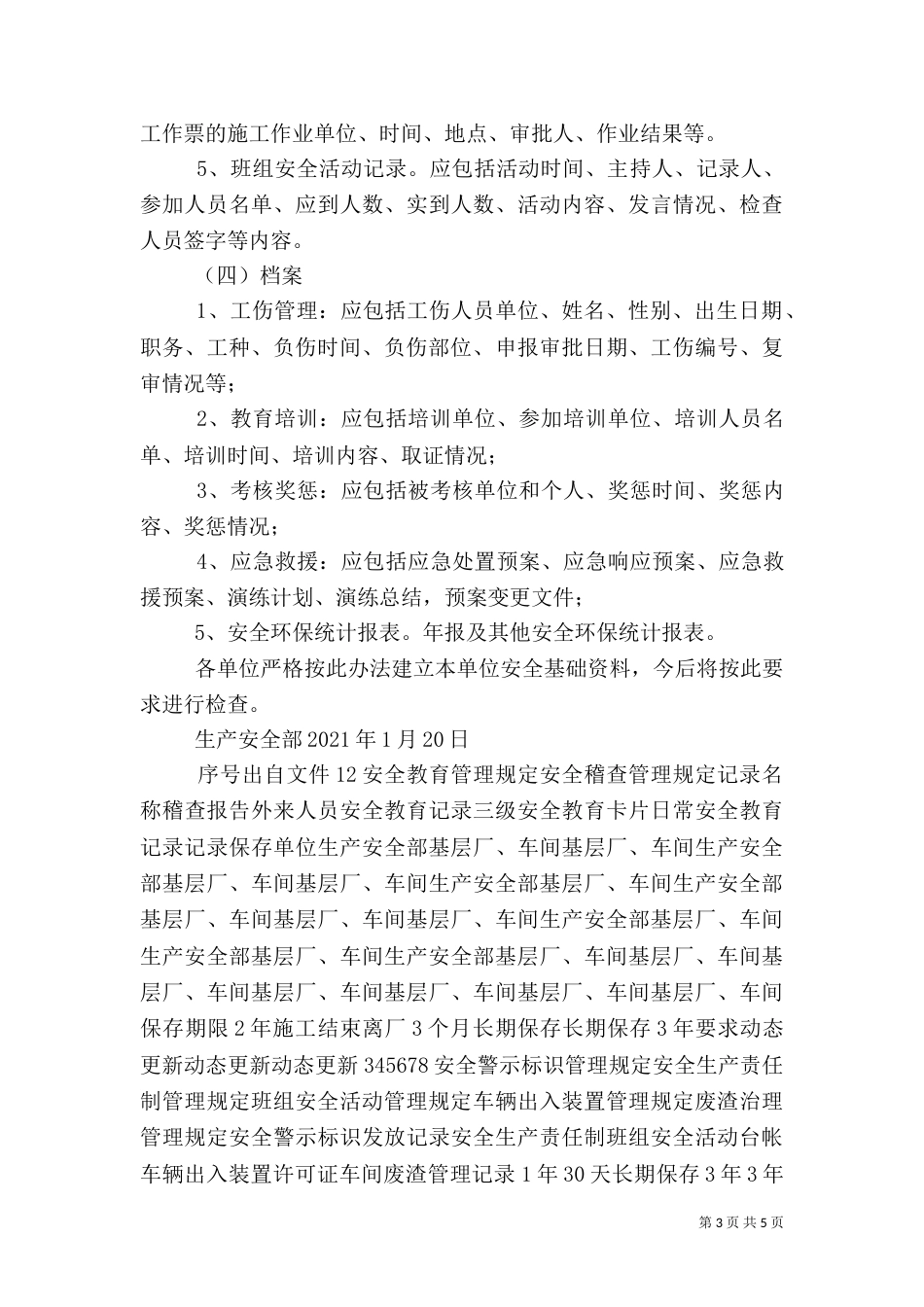 安全环保基础资料管理办法_第3页