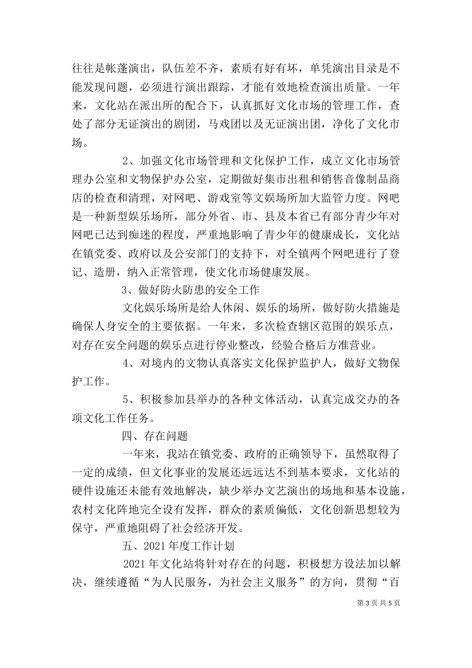 文化站业务工作总结 文化站个人工作总结_第3页