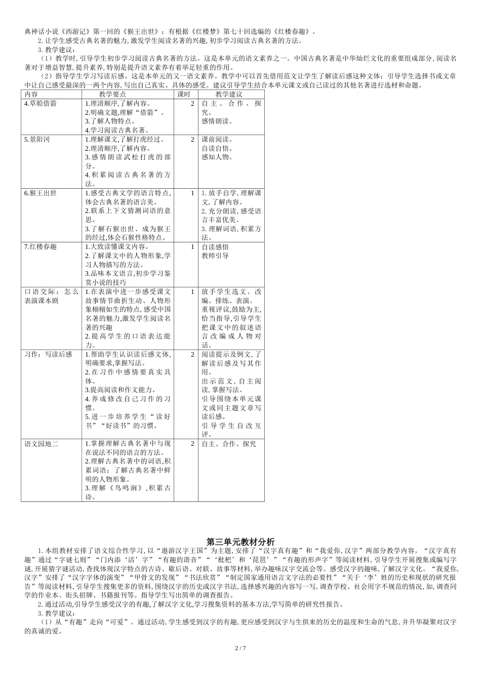 最新部编版五年级语文下册单元教材分析全册1-8单元[共9页]_第2页