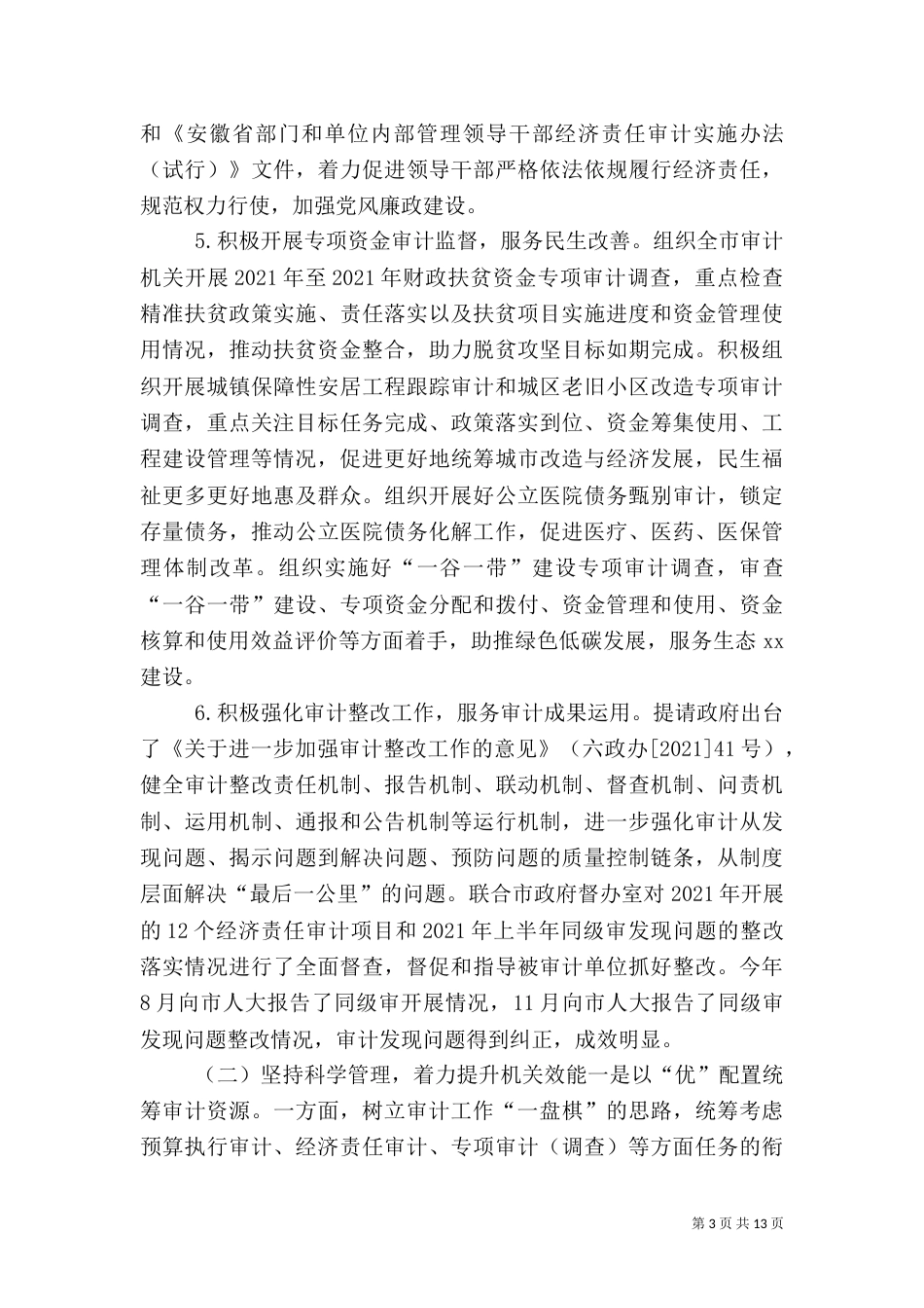 审计局2021年工作总结（六）_第3页