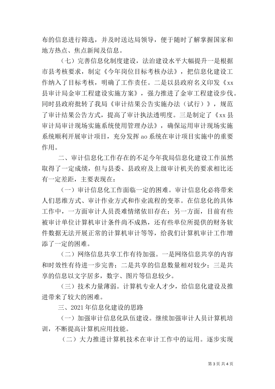 审计局审计信息化工作总结_第3页