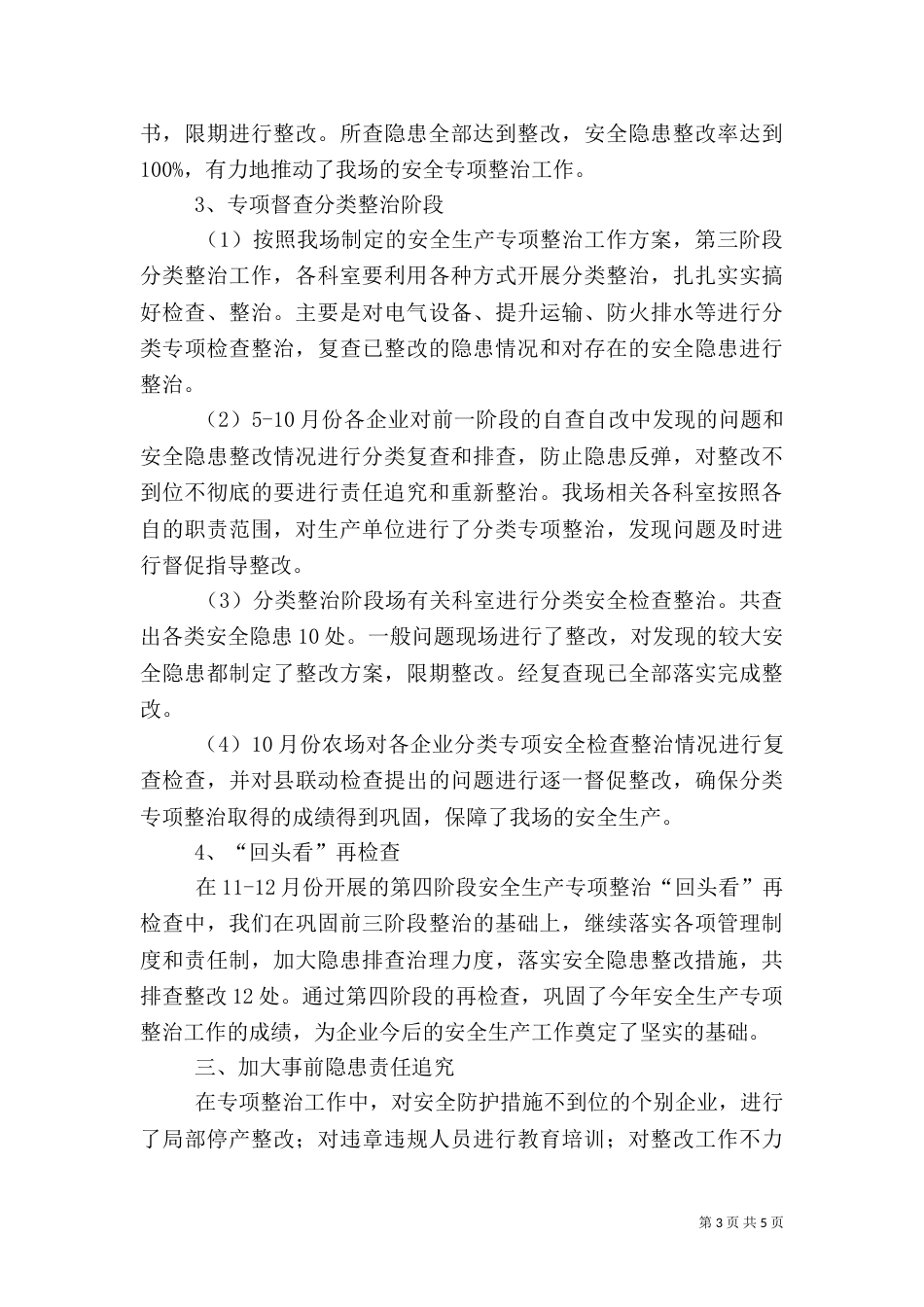 安全生产专项整治工作总结（十）_第3页