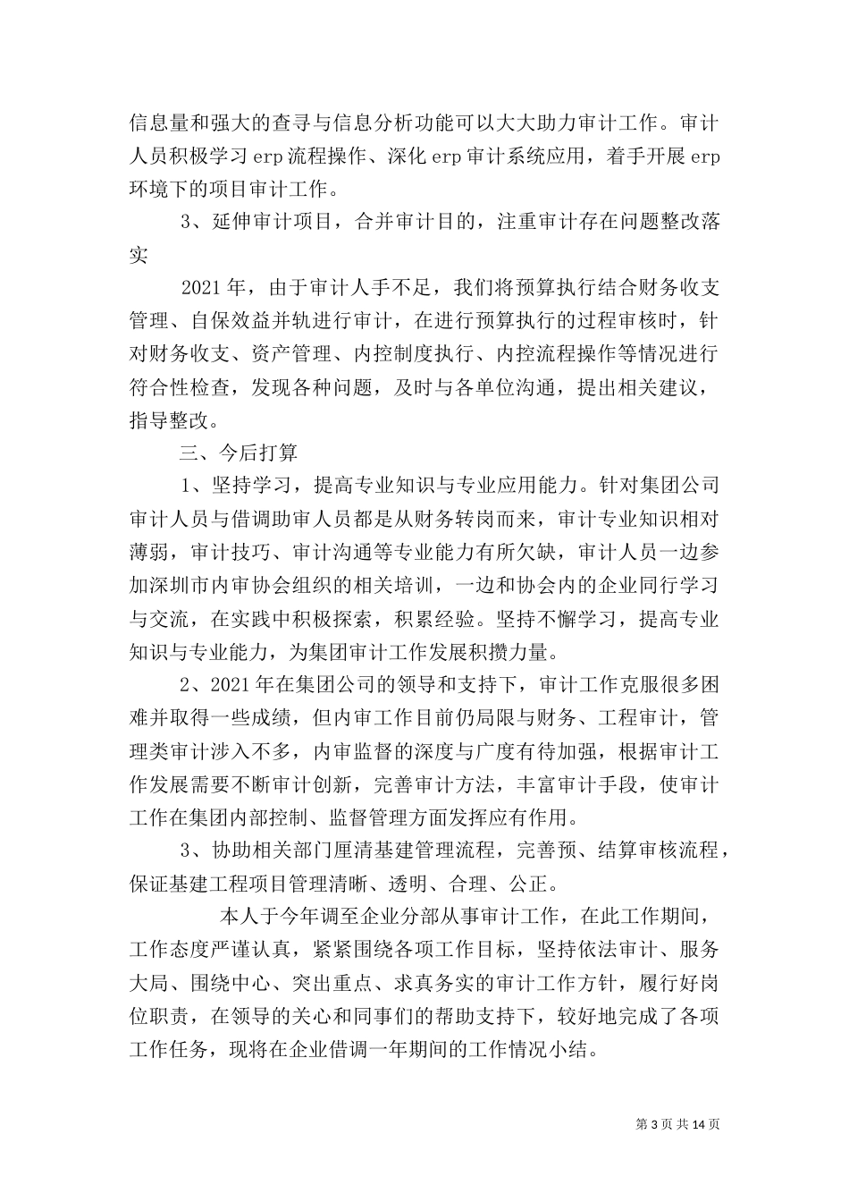 审计员年终工作总结范文_第3页