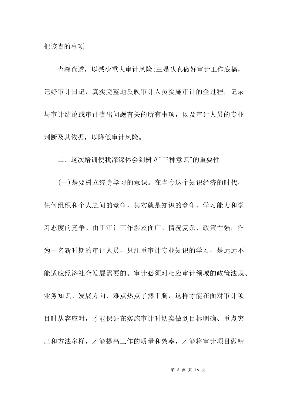 （精选）银行审计培训心得体会_第3页