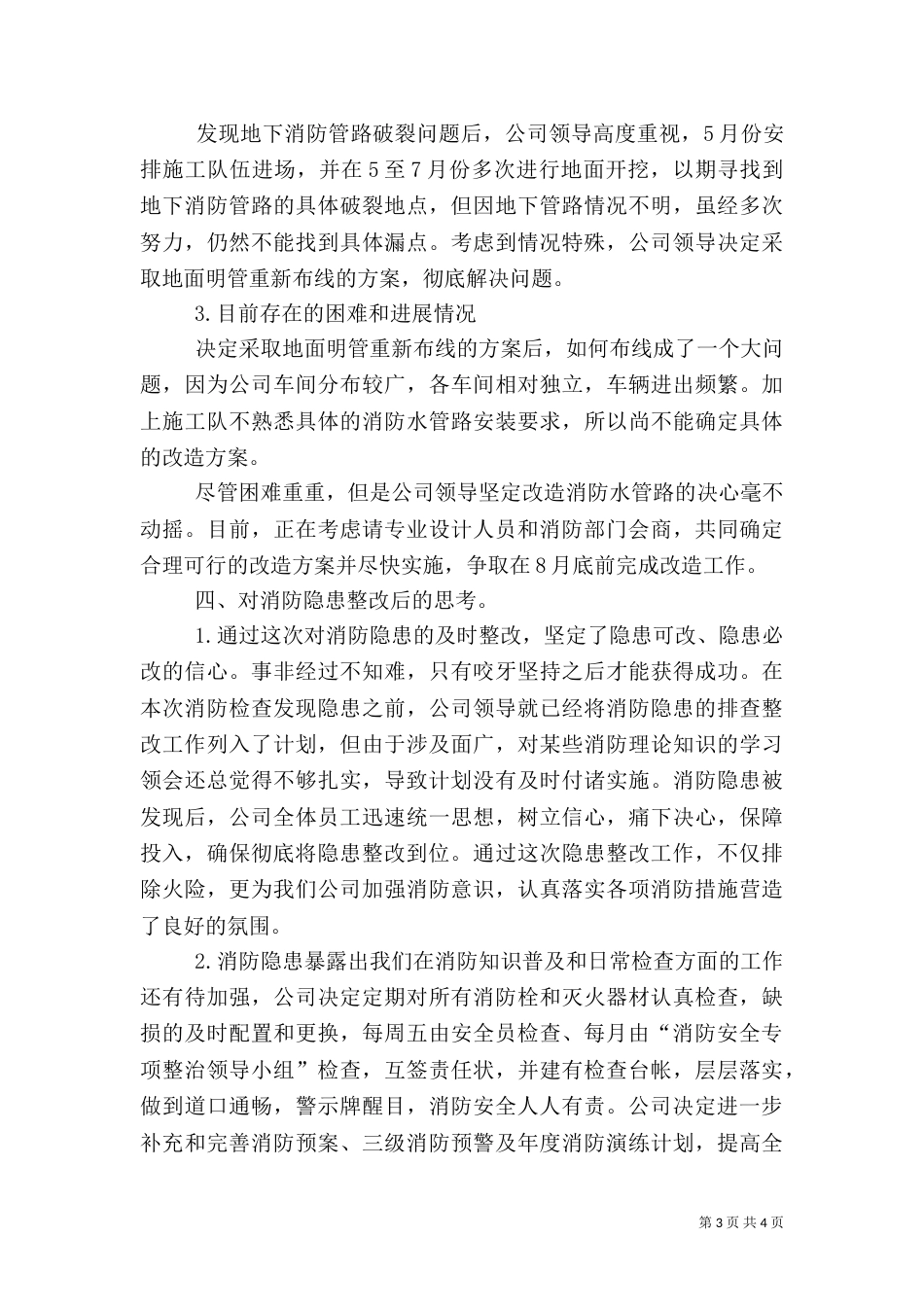 消防安全隐患整顿年度总结_第3页