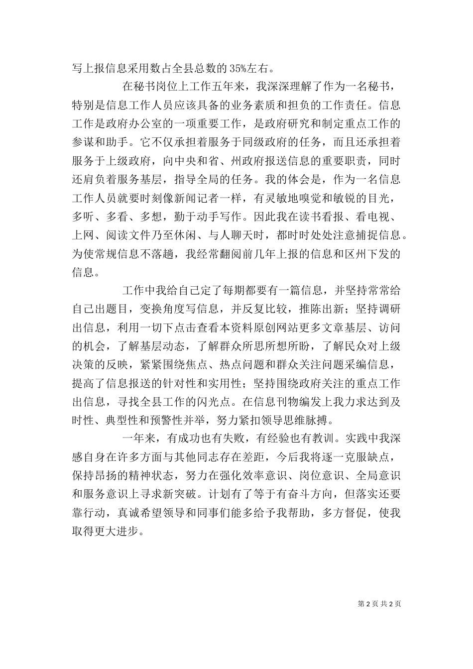 政务信息个人工作总结（九）_第2页