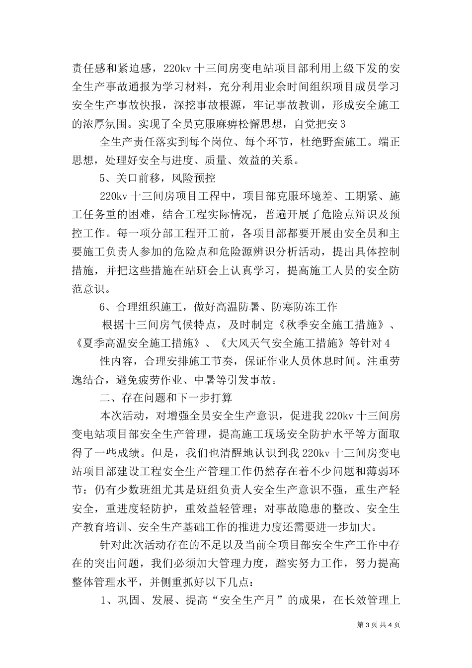 安全大检查活动总结（四）_第3页