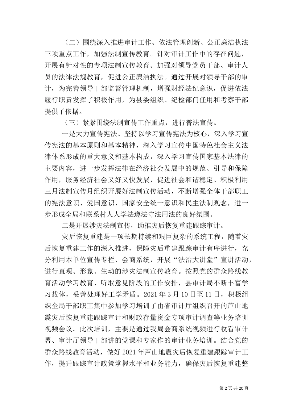 2023年审计局工作总结10篇_第2页