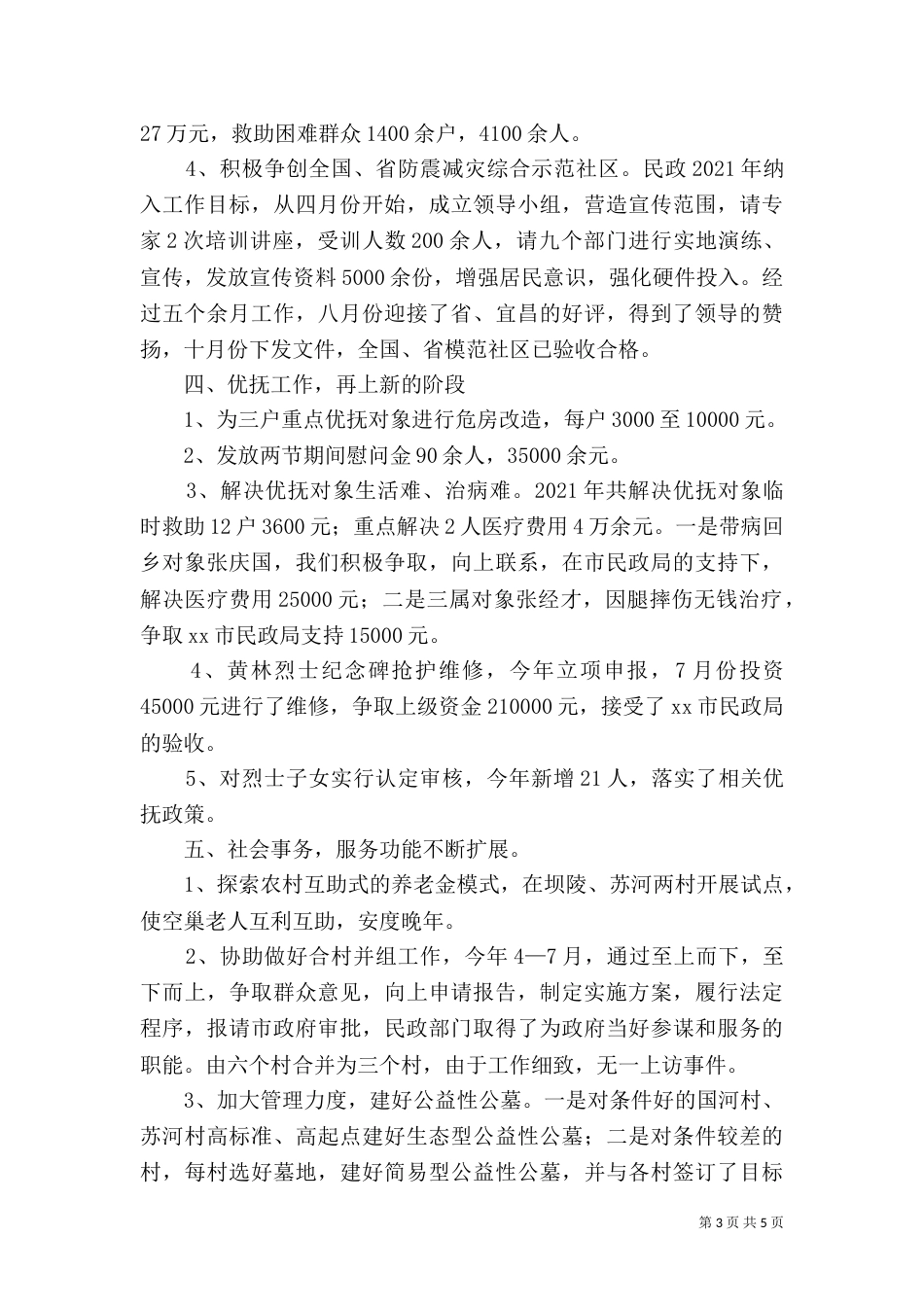 民政局年度工作总结（三）_第3页
