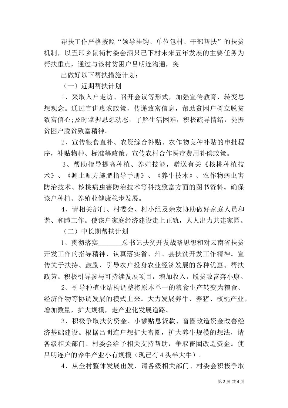 帮扶脱贫计划（一）_第3页