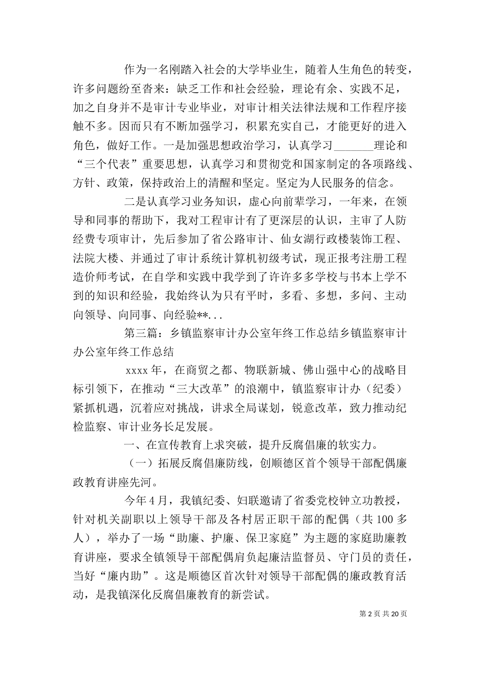 审计办公室工作总结_第2页