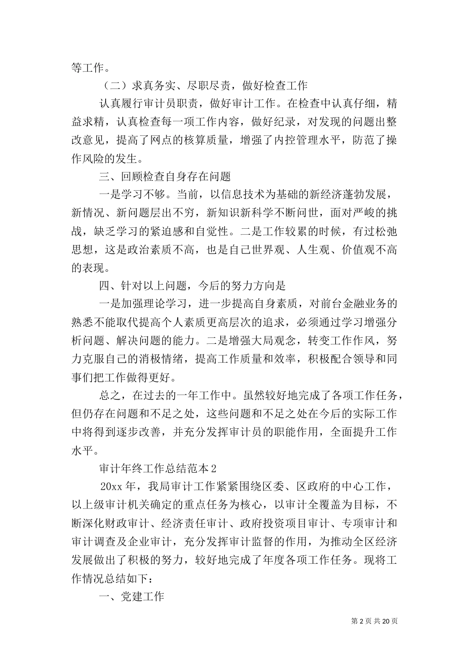 审计年终工作总结范本_第2页