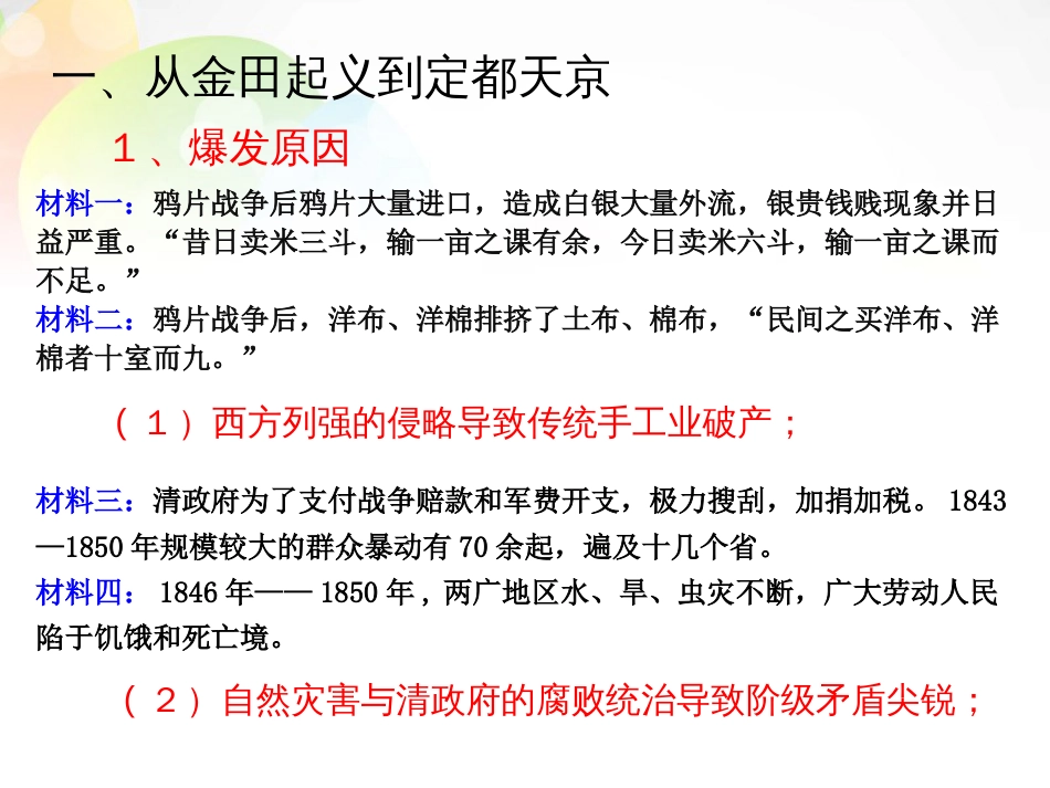 第22讲 太平天国运动-备战2021届高考历史一轮复习之夯实基础精品课件_第2页