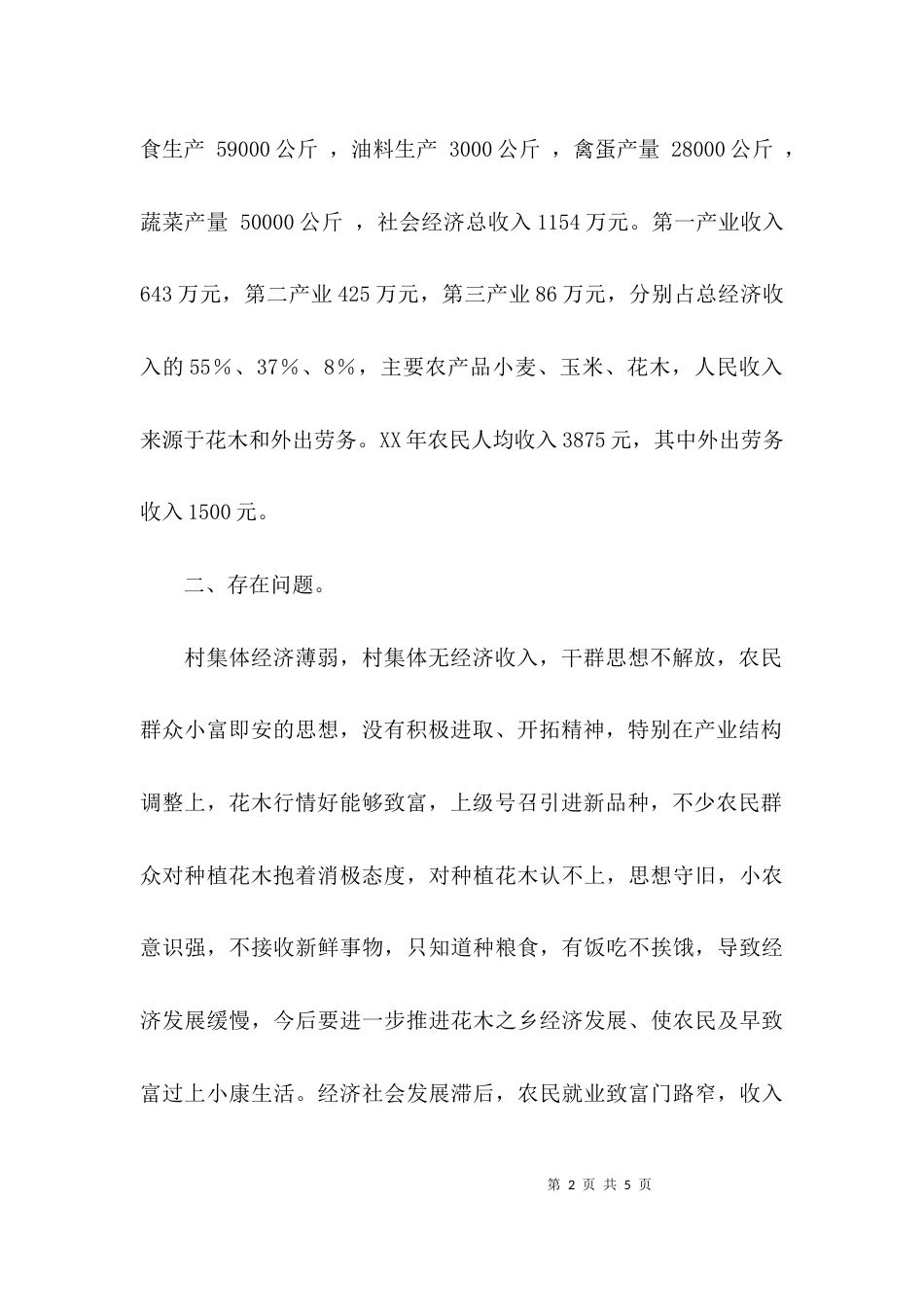 关于乡村情况调研报告_第2页